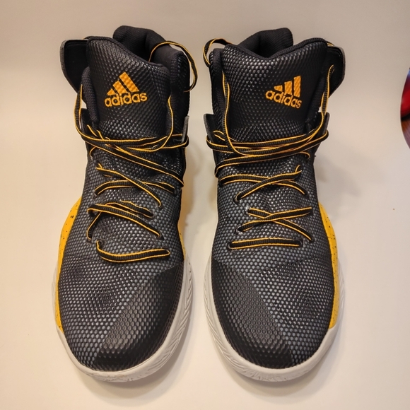 Adidas Men's Black and Yellow Athletic Shoes - Picture 1 of 14